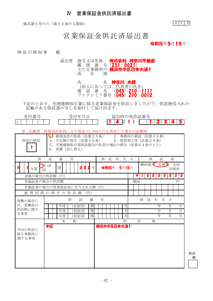 記載手引（神奈川県の例） 第62ページ