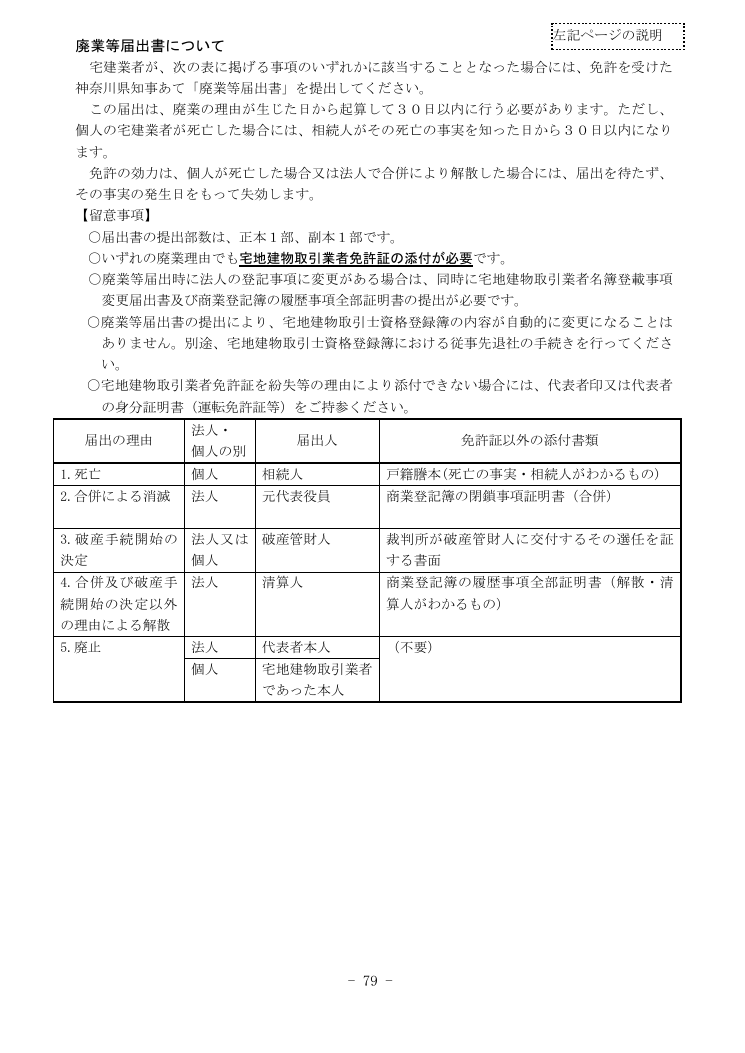 記載手引（神奈川県の例） 第79ページ